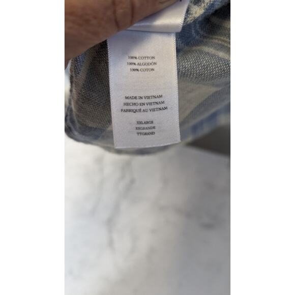 NWT Mens Rails Wyatt blue plaid button front shirt size XXLarge - Picture 6 of 10